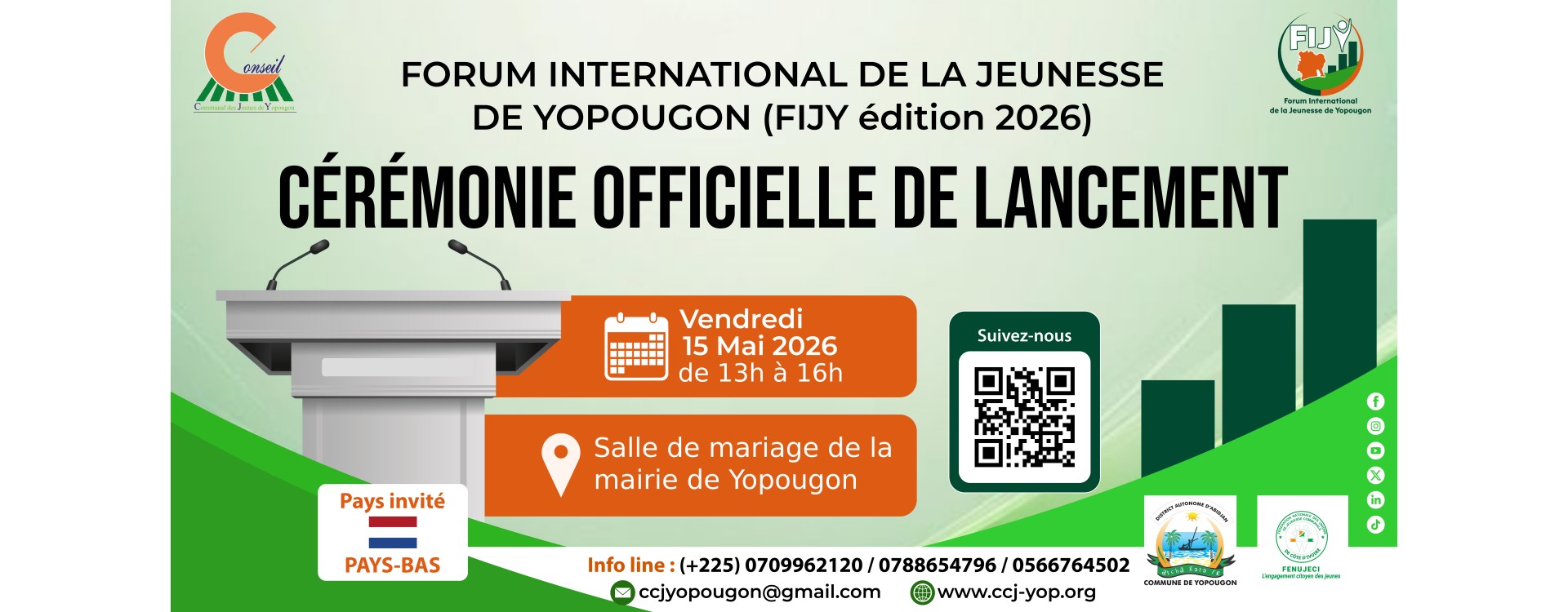 Cérémonie de lancement officiel du Forum International de la Jeunesse de Yopougon (FIJY 2026)